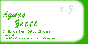 agnes zettl business card